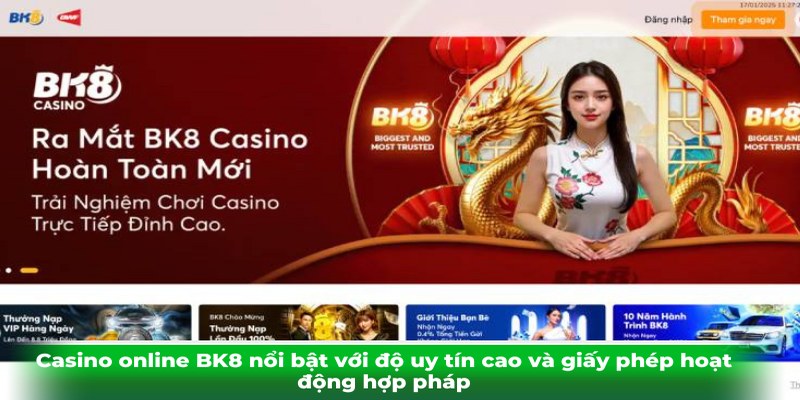 Casino online BK8 nổi bật với độ uy tín cao và giấy phép hoạt động hợp pháp